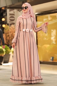 Rose Poudré - Nayla Collection - Robe Hijab - 1375PD - Thumbnail