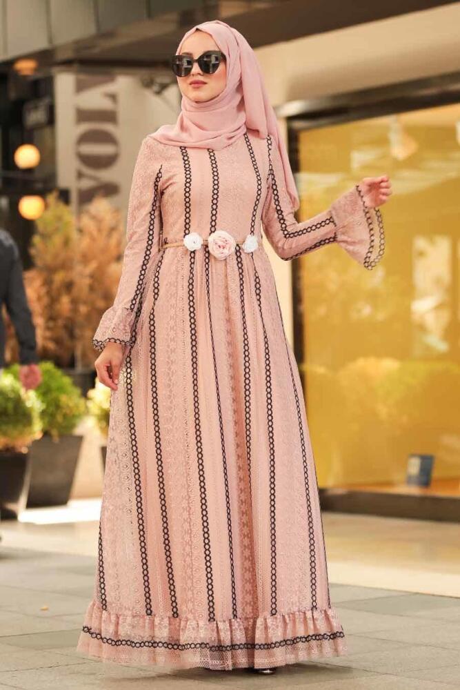 Rose Poudré - Nayla Collection - Robe Hijab - 1375PD - 1