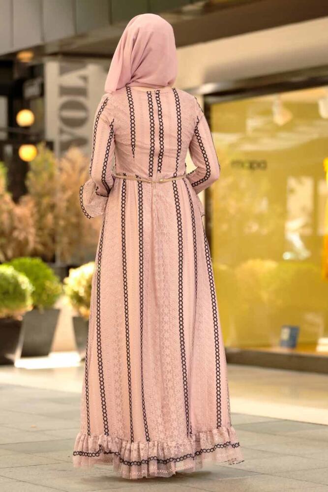 Rose Poudré - Nayla Collection - Robe Hijab - 1375PD - 2