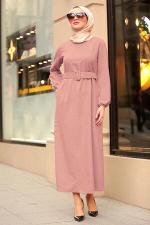 Rose Poudré - Nayla Collection - Robe Hijab 21010PD - 1
