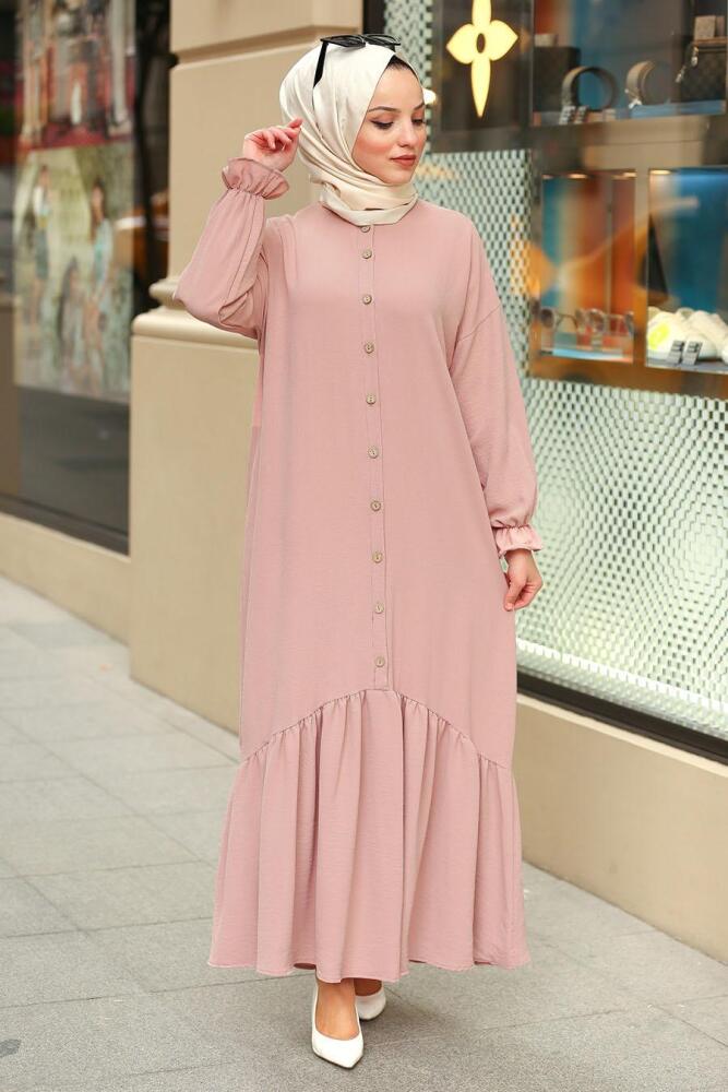 Rose Poudré- Nayla Collection - Robe Hijab 31201PD - 1