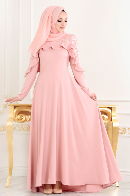 Rose Poudré - Nayla Collection - Robe Hijab 42410PD