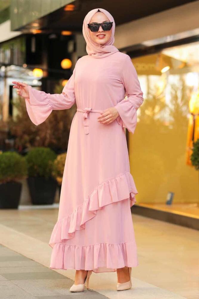 Rose Poudré - Nayla Collection - Robe Hijab - 50202PD - 1