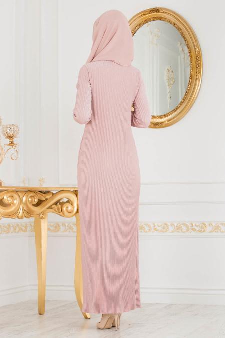 Rose Poudré - Nayla Collection - Robe Hijab 5123PD - 3