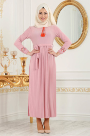 Rose Poudré- Nayla Collection - Robe Hijab 5300PD - Thumbnail