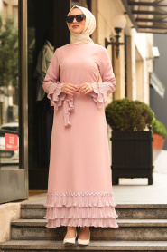 Rose Poudré- Nayla Collection - Robe Hijab 6754PD - Thumbnail