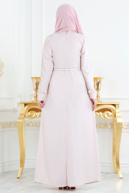 Rose Poudré - Nayla Collection - Robe Hijab 7084PD - Thumbnail