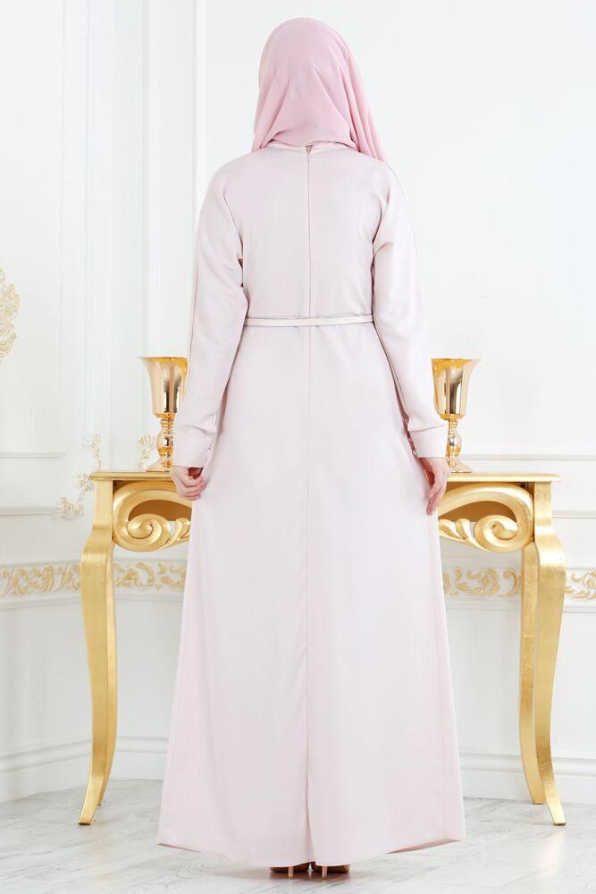 Rose Poudré - Nayla Collection - Robe Hijab 7084PD - 2