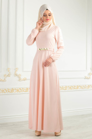 Rose Poudré - Nayla Collection - Robe Hijab 77970PD - Thumbnail