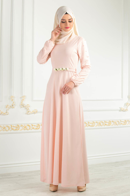 Rose Poudré - Nayla Collection - Robe Hijab 77970PD