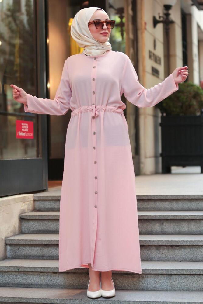 Rose Poudré- Nayla Collection - Robe Hijab 80230PD - 1