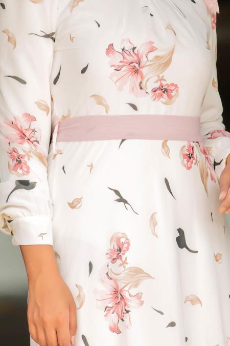 Rose Poudré - Nayla Collection - robe hijab 815205PD - 2