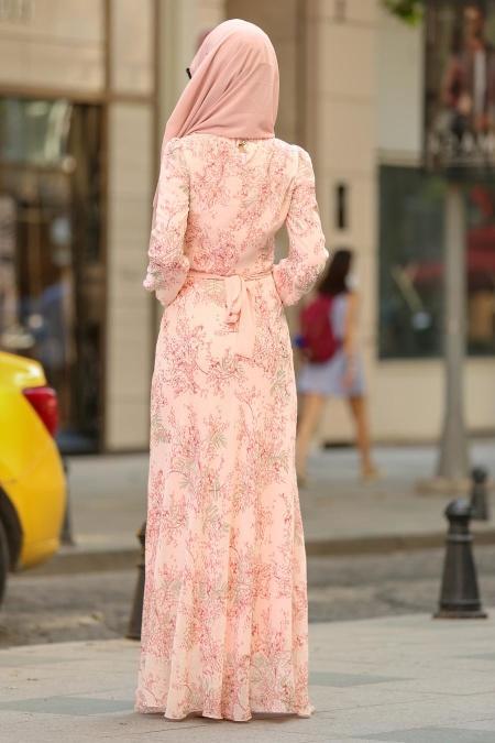 Rose Poudré - Nayla Collection - Robe Hijab 81527PD - 2
