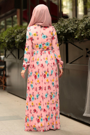 Rose Poudré- Nayla Collection - Robe Hijab 8181PD - Thumbnail