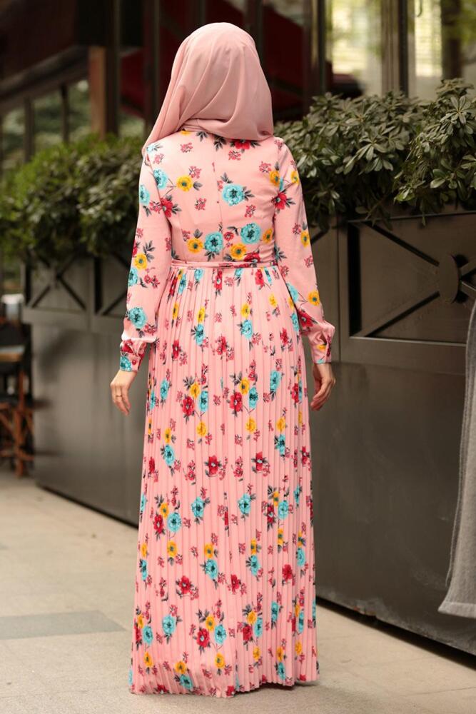 Rose Poudré- Nayla Collection - Robe Hijab 8181PD - 2