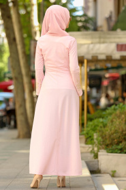 Rose Poudré- Nayla Collection - Robe Hijab 8183PD - Thumbnail