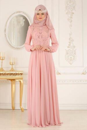 Rose Poudré - Nayla Collection - Robes de Soirée 3839PD - 1