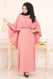Rose Poudré - Nayla Collection - Robes de Soirée Hijab 5002PD - Thumbnail