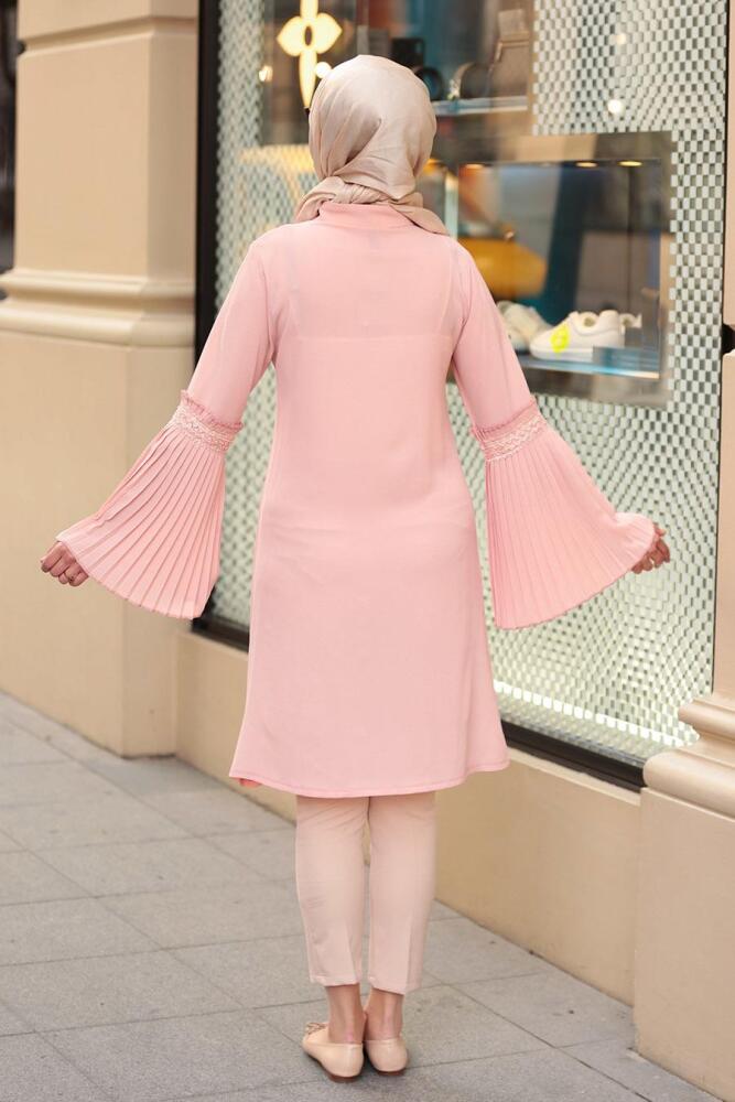 Rose Poudré- Nayla Collection - Tunique Hijab 40170PD - 2