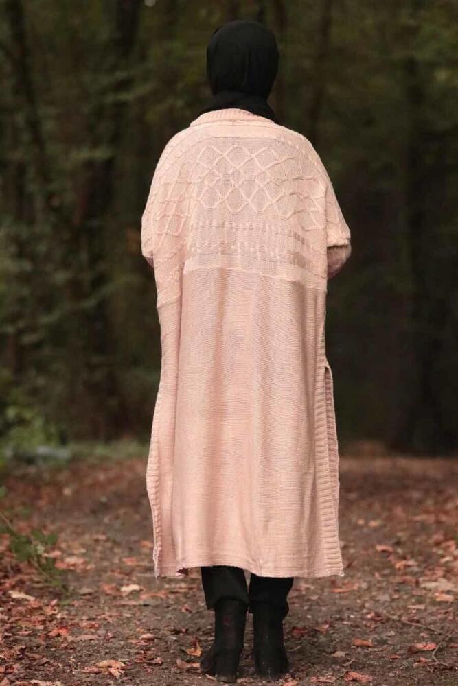 Rose Poudré -Neva Style - Poncho en tricot hijab - 6741PD - 2