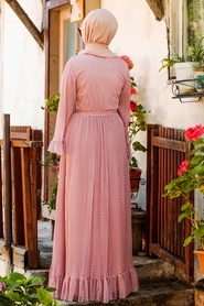 Rose Poudré - Neva Style - Robe Hijab - 1340PD - Thumbnail