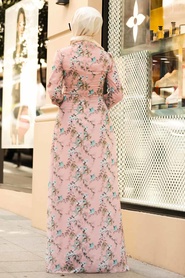 Rose Poudré - Neva Style - Robe Hijab - 815217PD - Thumbnail