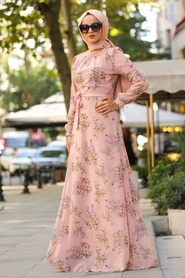 Rose Poudré - Neva Style - Robe Hijab - 815219PD - Thumbnail