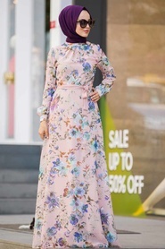 Rose Poudré - Neva Style - Robe Hijab - 815241PD - Thumbnail