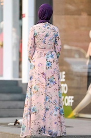 Rose Poudré - Neva Style - Robe Hijab - 815241PD - Thumbnail
