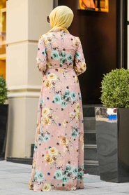 Rose Poudré - Neva Style - Robe Hijab - 815242PD - Thumbnail