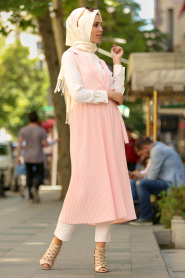 Rose Poudré- New Kenza - Gilet Hijab 4969PD - Thumbnail