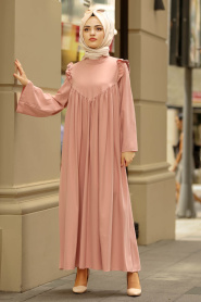Rose Poudré - New Kenza - Robe Hijab 3161PD - Thumbnail
