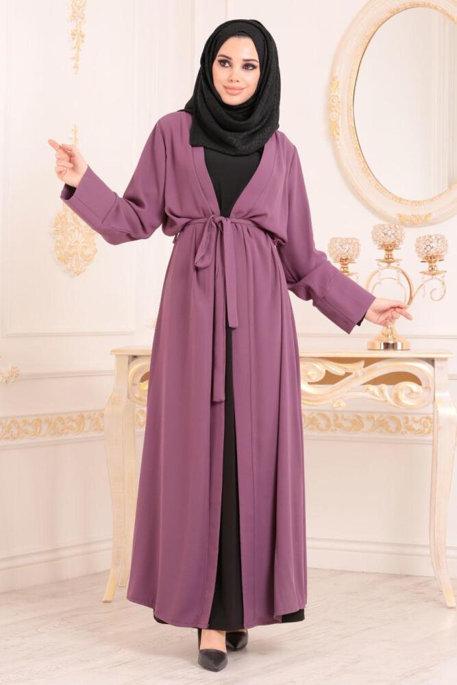 Rose Poussiéreuse- Nayla Collection - Abaya Turque Hijab 9414GK - 2