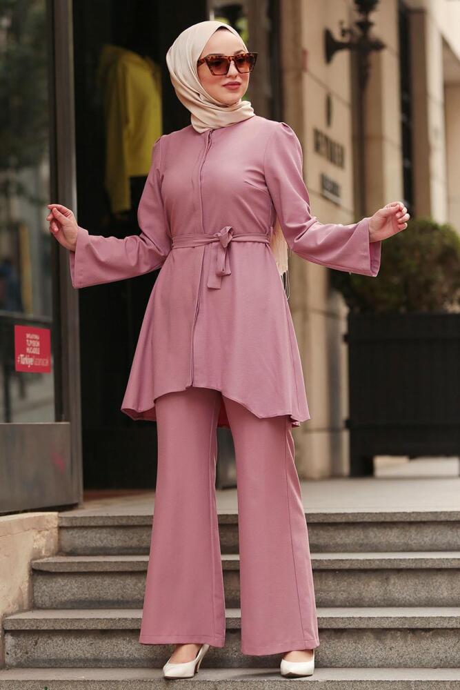 Rose Poussiéreuse - Nayla Collection - Combination Hijab 143GK - 1