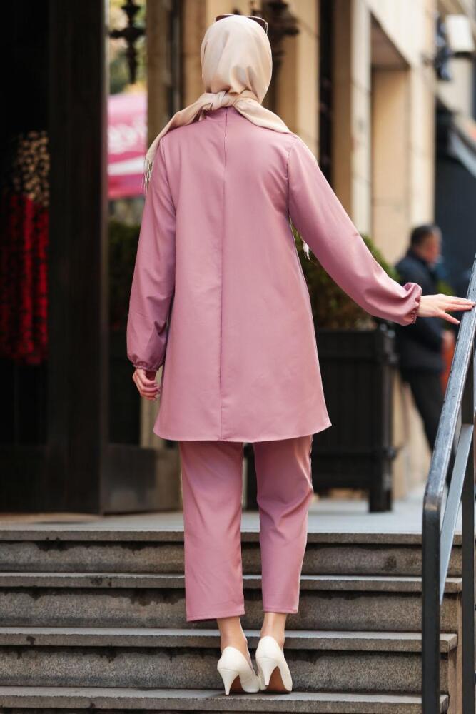 Rose Poussiéreuse - Nayla Collection - Combination Hijab 2125GK - 1