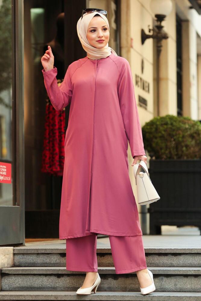 Rose Poussiéreuse- Nayla Collection - Combination Hijab 51230GK - 1