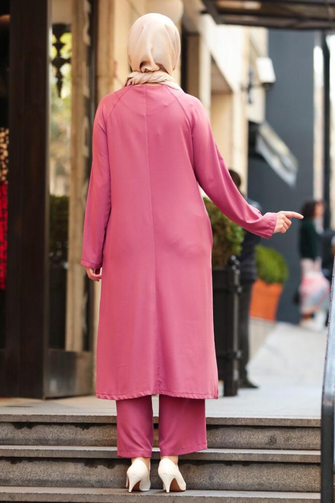 Rose Poussiéreuse- Nayla Collection - Combination Hijab 51230GK - 2
