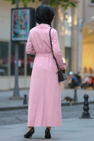 Rose Poussiéreuse- Nayla Collection - Manteau Hijab 53520GK - Thumbnail