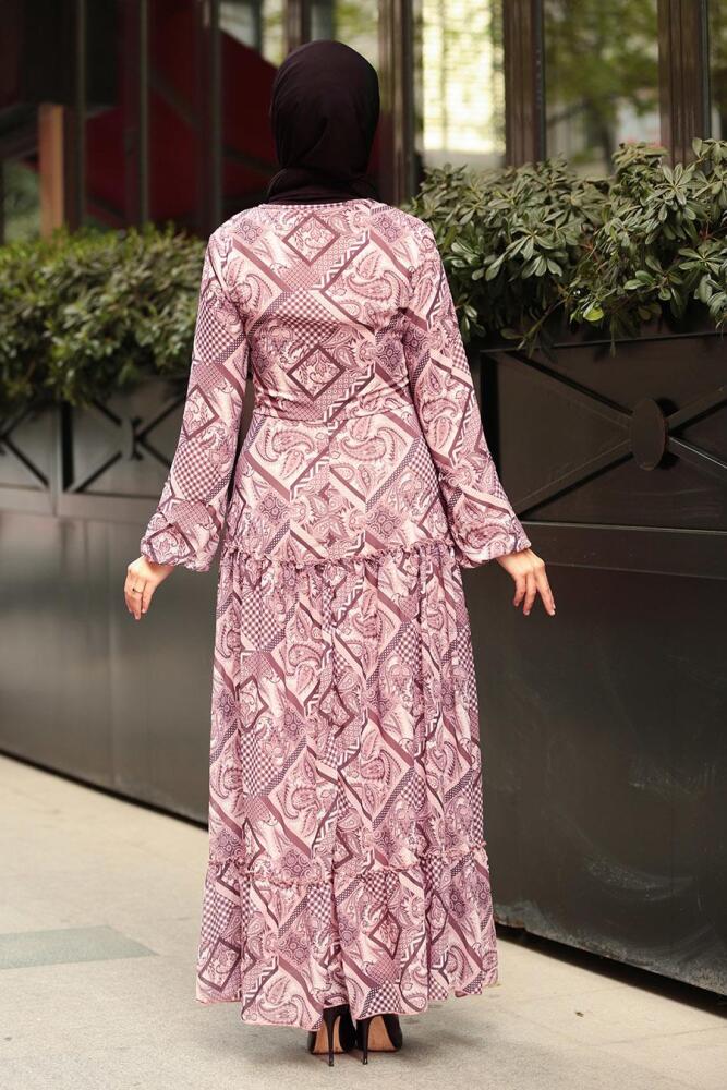 Rose Poussiéreuse- Nayla Collection - Robe Hijab 10374GK - 2
