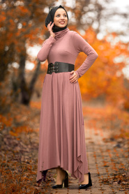 Rose Poussiéreuse - Nayla Collection - Robe Hijab 3190GK - Thumbnail