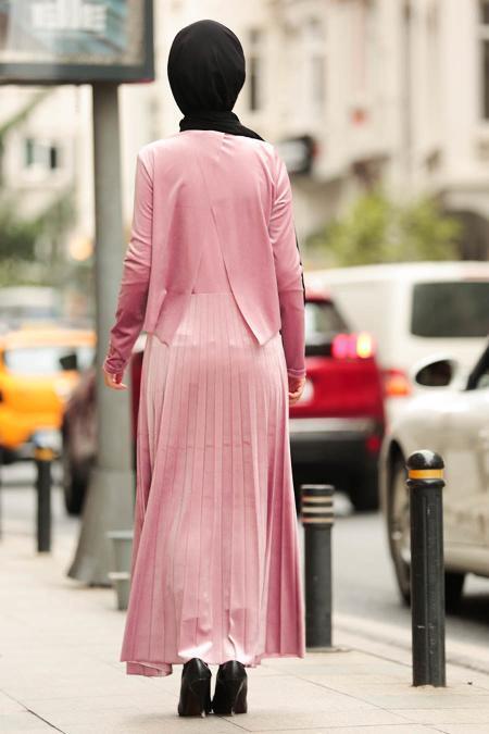Rose Poussiéreuse - Nayla Collection - Robe Hijab 3194GK - 2