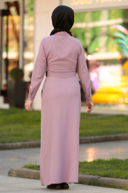 Rose Poussiéreuse - Nayla Collection - Robe Hijab 42540GK - Thumbnail