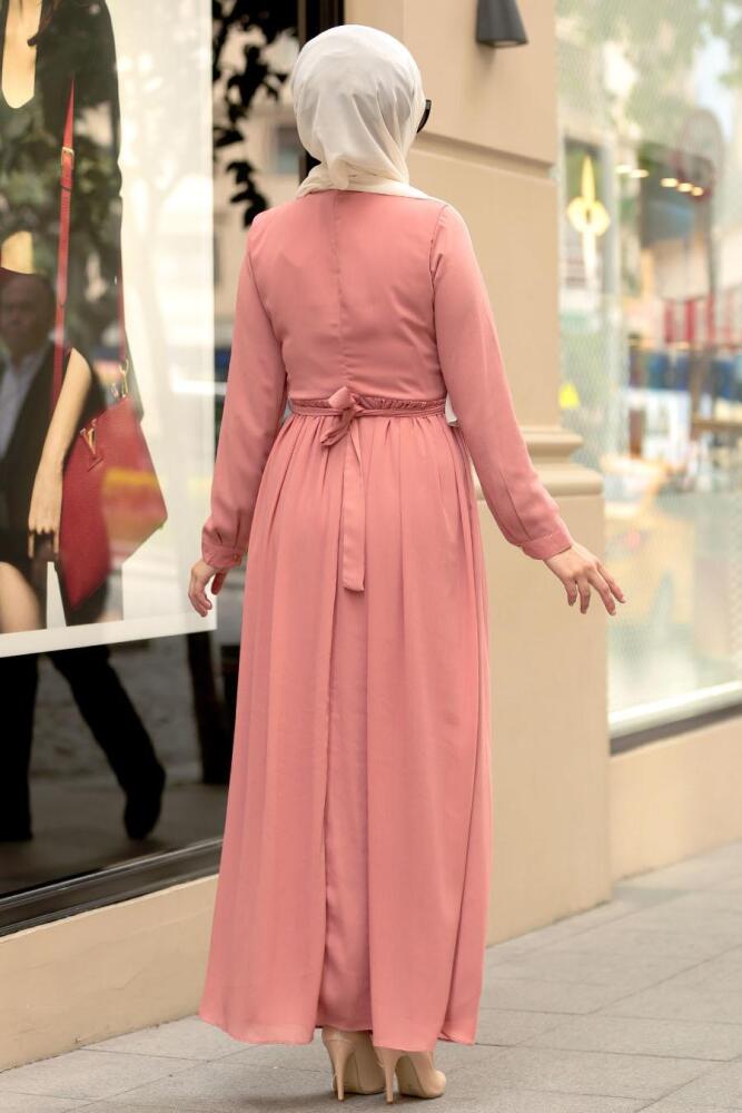 Rose Poussiéreuse - Nayla Collection - Robe Hijab - 5009GK - 2