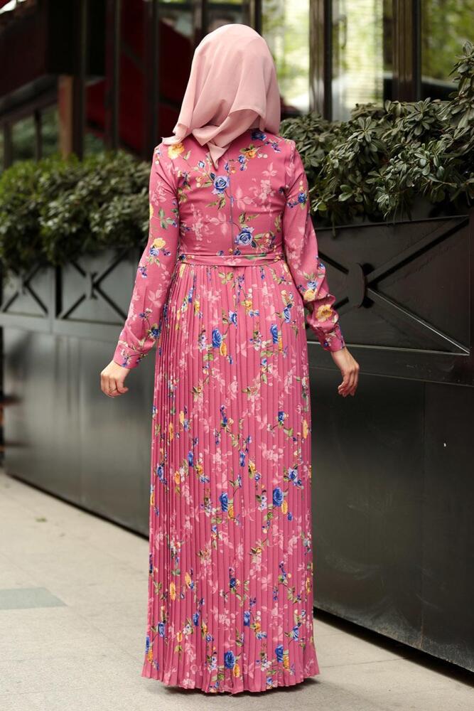 Rose Poussiéreuse- Nayla Collection - Robe Hijab 81810GK - 2