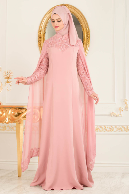 Rose Poussiéreuse - Nayla Collection - Robes de Soirée 4045GK