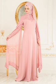 Rose Poussiéreuse - Nayla Collection - Robes de Soirée 4045GK - Thumbnail