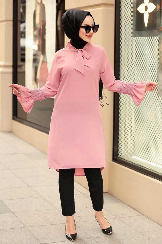 Rose Poussiéreuse- Nayla Collection - Tunique Hijab 40580GK - 1