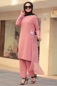 Rose Poussiéreuse- Neva Style - Combination Hijab- 5522GK - Thumbnail