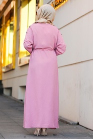 Rose Poussiéreuse-Neva Style-Hijab Robe-10052GK - Thumbnail