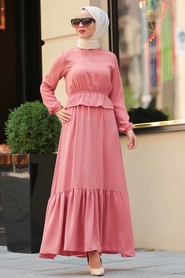 Rose Poussiéreuse - Neva Style - Robe Hijab - 50170GK - Thumbnail